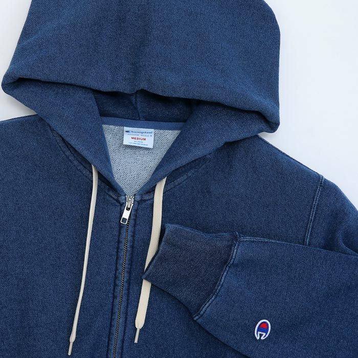 リバースウィーブジップスウェットパーカー 10oz ストーンウォッシュブルー チャンピオンの公式通販サイト