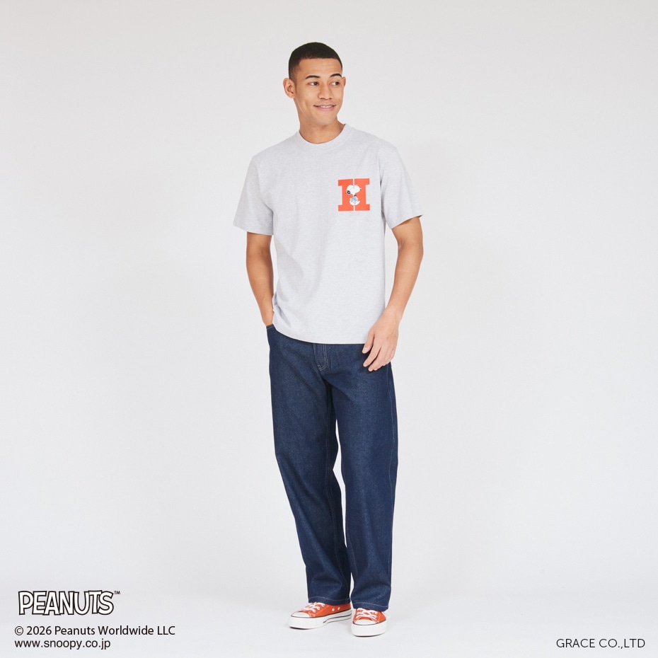 PEANUTS x BEEFY-T �N���[�l�b�NT�V���c 26SS BEEFY-T �w�C���Y(HM1-D003)