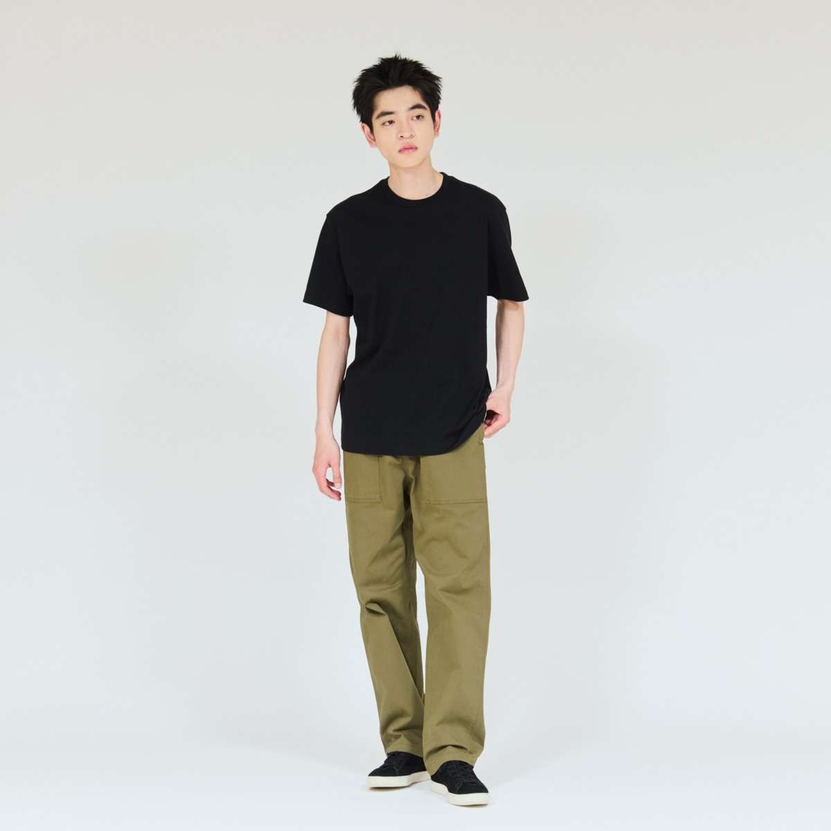Hanes T-SHIRTS KURO �N���[�l�b�NT�V���c