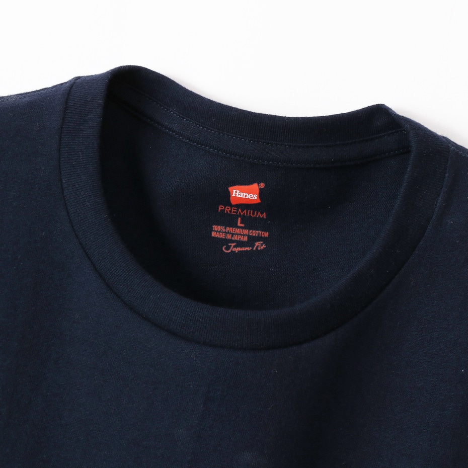 ＜OUTLET＞ヘインズ プレミアムジャパンフィット ポケット付クルーネックTシャツ 21FW PREMIUM Japan Fit(HM1-F004)