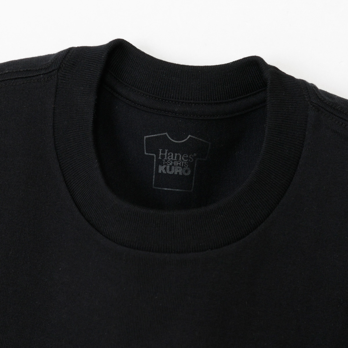 �傫���T�C�Y Hanes T-SHIRTS KURO �N���[�l�b�N�����O�X���[�uT�V���c 26SS �w�C���Y(HM4-D202)