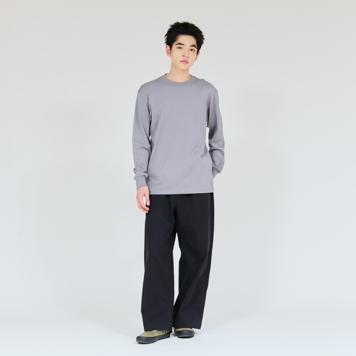 Hanes T-SHIRTS MOKU �N���[�l�b�N�����O�X���[�uT�V���c
