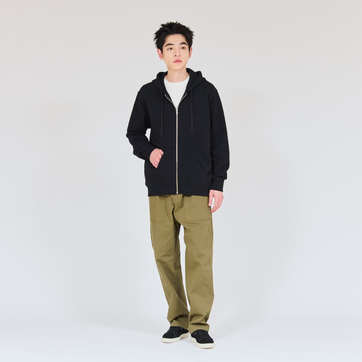 Hanes SWEATS KURO �X�E�F�b�g�W�b�v�A�b�v�t�[�f�B�[