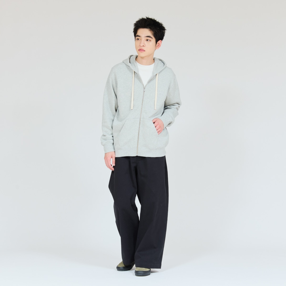 Hanes SWEATS MOKU �X�E�F�b�g�W�b�v�A�b�v�t�[�f�B�[