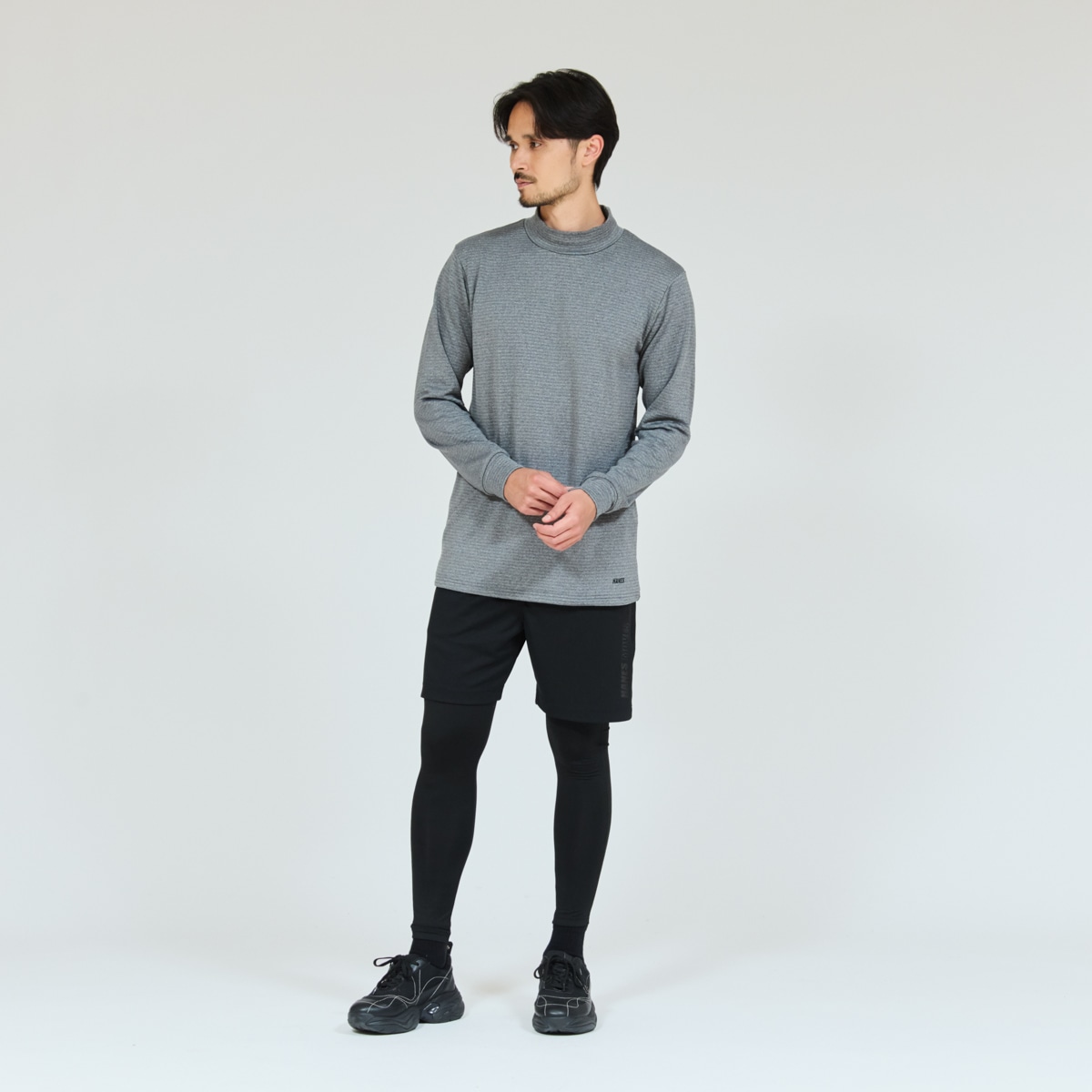 Hanes MOVES �u���b�N�t���[�X ���b�N�l�b�N�����O�X���[�uT�V���c