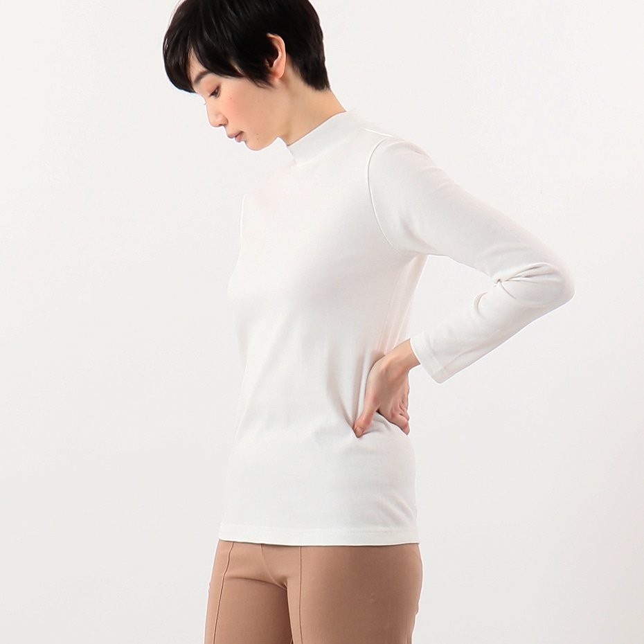 ウィメンズ Warm T モックネック オフホワイト ヘインズの公式通販サイト