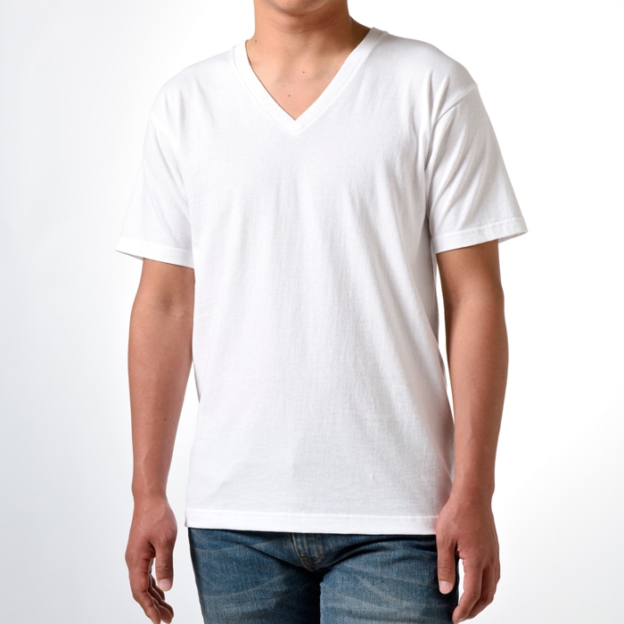 ＜OUTLET＞ジャパンフィット ブルーパック【2枚組】VネックTシャツ Japan Fit ヘインズ(H5215)