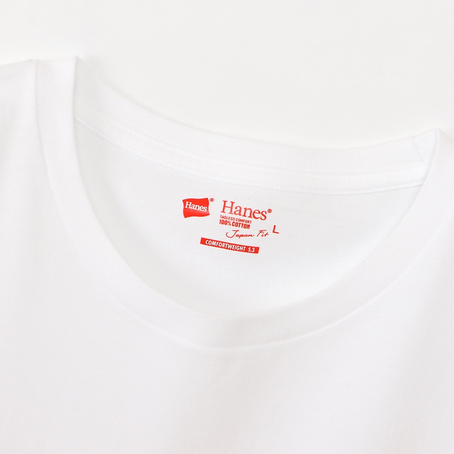 ジャパンフィット【2枚組】クルーネックロングスリーブTシャツ 5.3oz 22FW  Japan Fit ヘインズ(H5440)