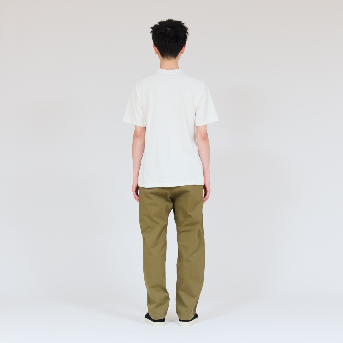 Hanes T-SHIRTS SHIRO �N���[�l�b�NT�V���c