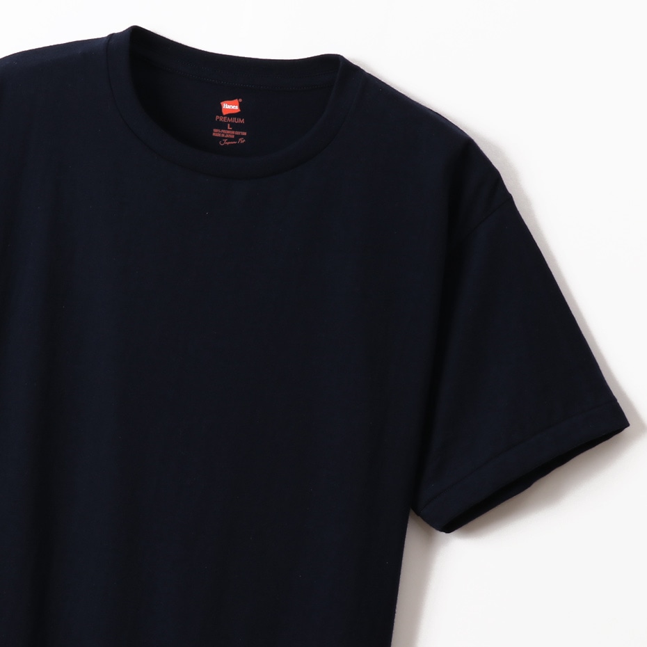 ＜OUTLET＞ヘインズ プレミアムジャパンフィット クルーネックTシャツ PREMIUM Japan Fit(HM1-F001)