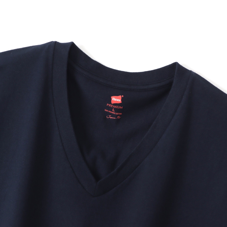 ヘインズ プレミアムジャパンフィット VネックTシャツ 22SS【春夏新作】PREMIUM Japan Fit(HM1-V002)