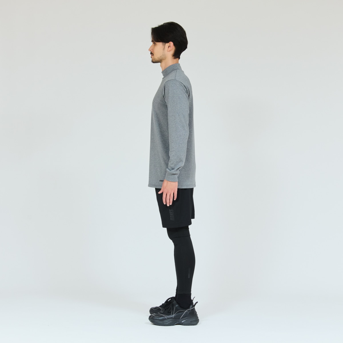 Hanes MOVES �u���b�N�t���[�X ���b�N�l�b�N�����O�X���[�uT�V���c