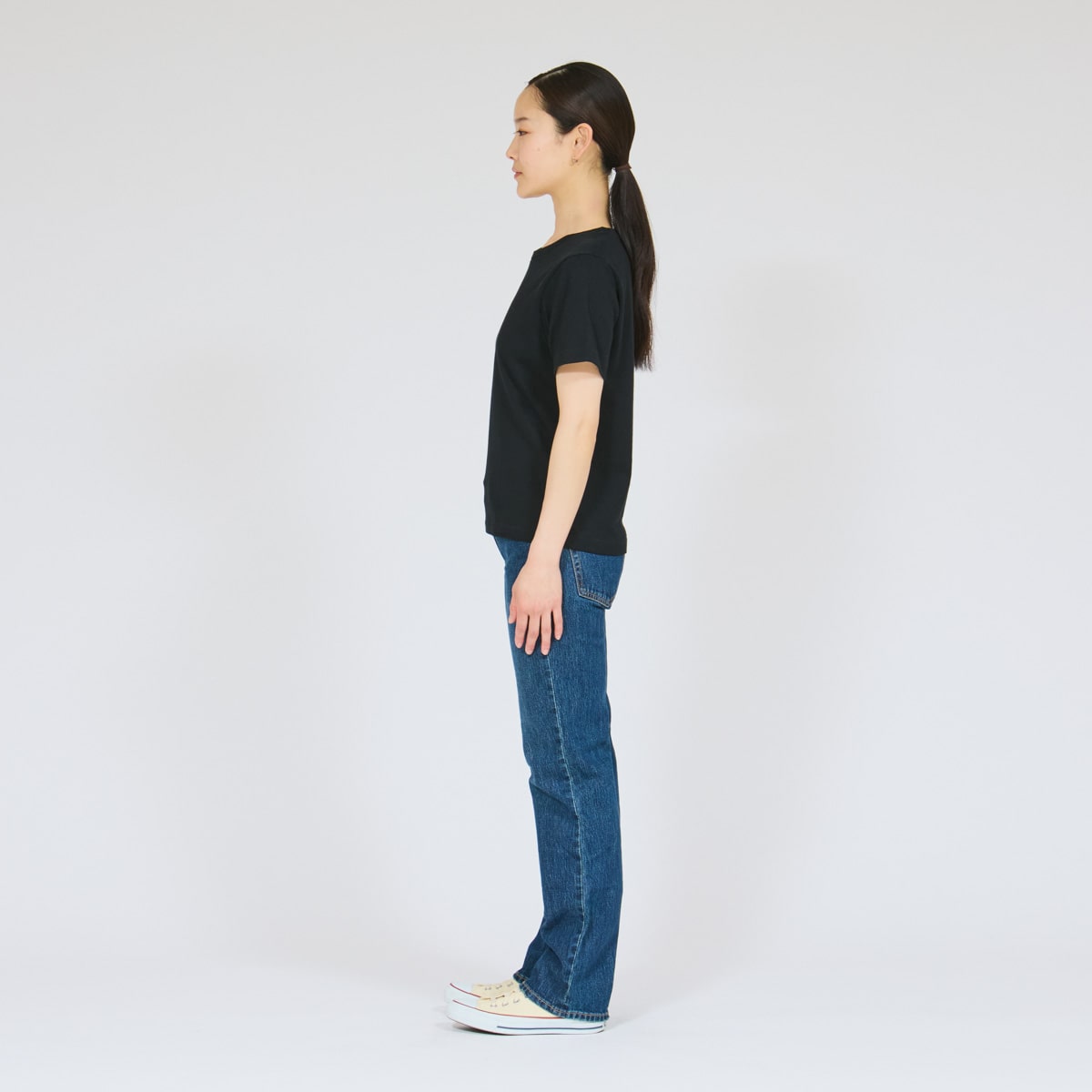 Hanes T-SHIRTS KURO for HER �N���[�l�b�NT�V���c