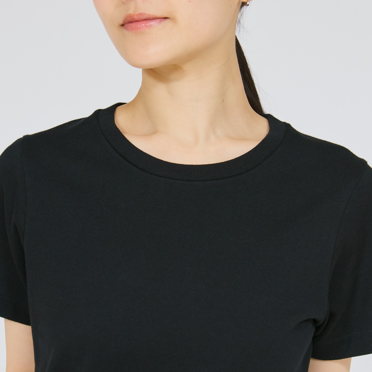 Hanes T-SHIRTS KURO for HER �N���[�l�b�NT�V���c