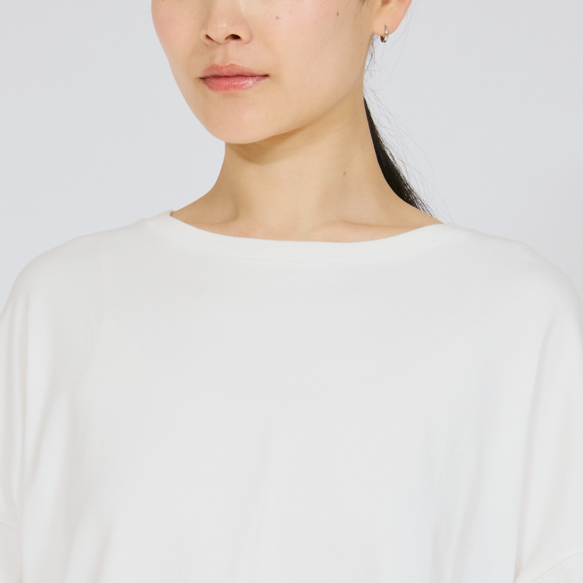 Hanes T-SHIRTS SHIRO for HER �N���b�v�h���C�hT�V���c