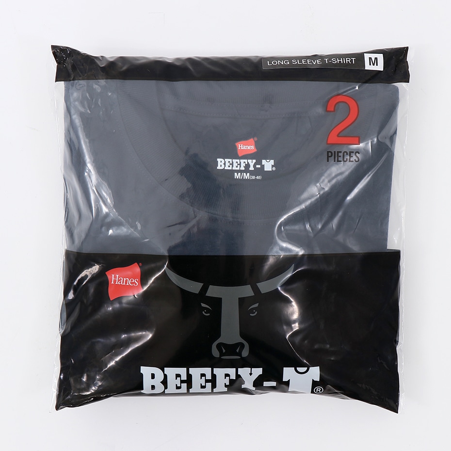 【2枚組】2P BEEFY-T ロングスリーブTシャツ 23FW BEEFY-T ヘインズ(H5186-2)