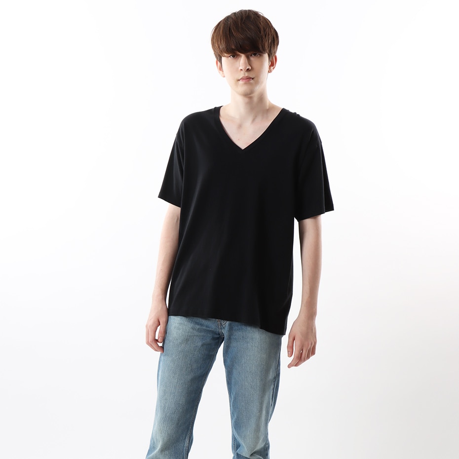 ＜OUTLET＞ジャパンフィット【2枚組】VネックTシャツ 5.3oz Japan Fit ヘインズ(H5325)