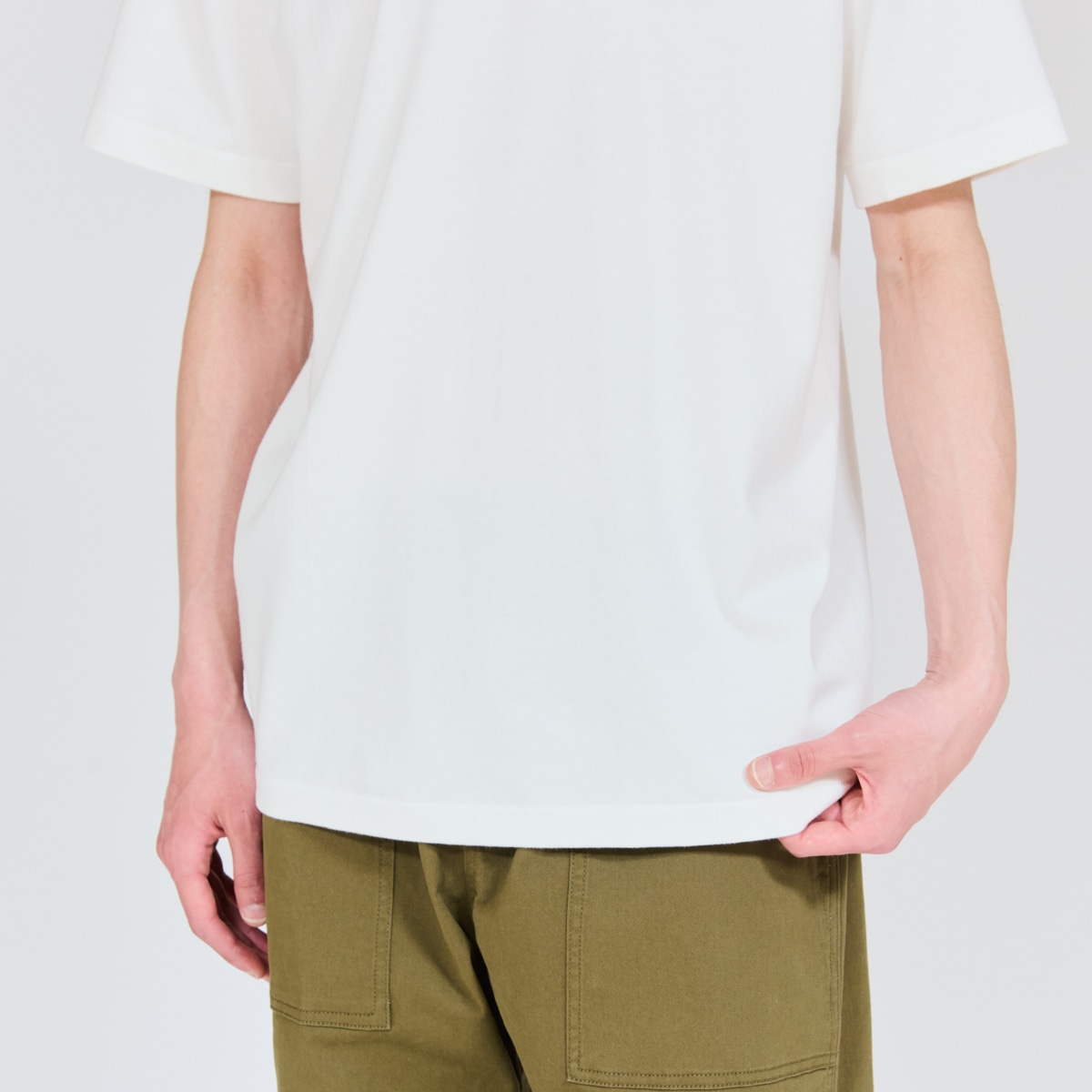 Hanes T-SHIRTS SHIRO �N���[�l�b�NT�V���c