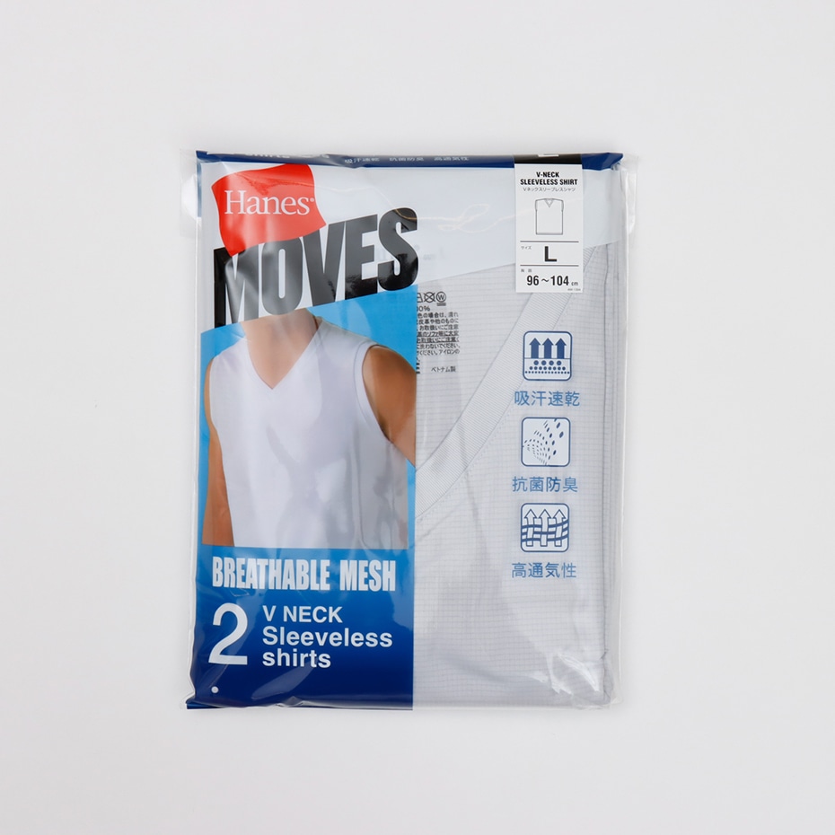 2P Hanes MOVES �X�N�G�A���b�V�� �X���[�u���XT�V���c 26SS �w�C���Y(HM3ED701)