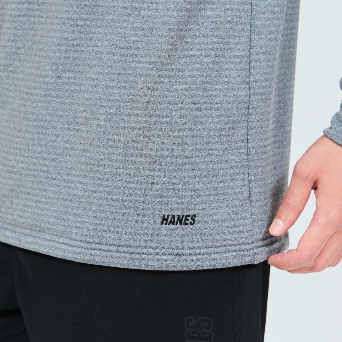 Hanes MOVES �u���b�N�t���[�X ���b�N�l�b�N�����O�X���[�uT�V���c