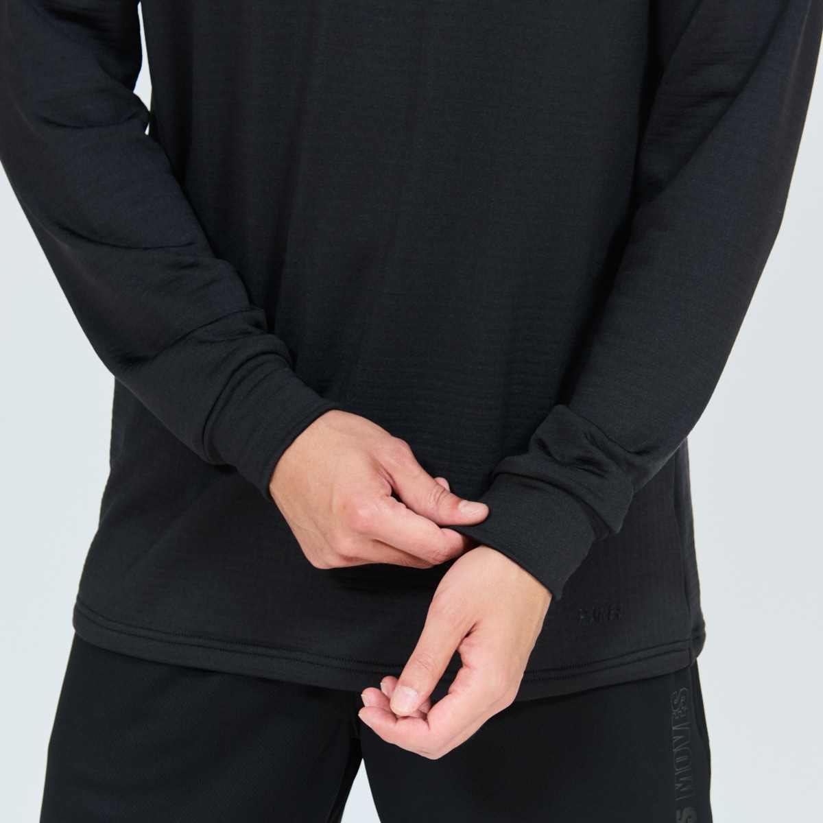 Hanes MOVES �u���b�N�t���[�X ���b�N�l�b�N�����O�X���[�uT�V���c