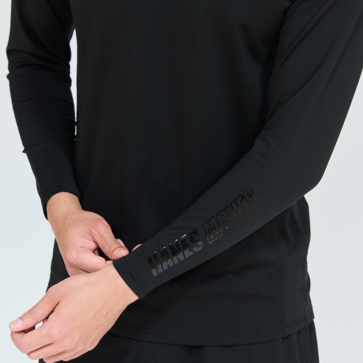 Hanes MOVES ���N�у\�t�g�R���v���b�V���� ���b�N�l�b�N�����O�X���[�uT�V���c