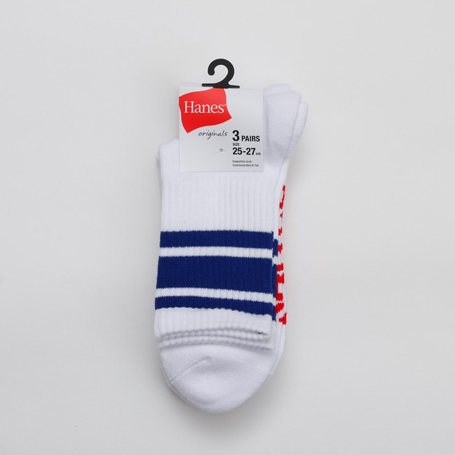 3���g Hanes originals ���[�N���[�����O�X�\�b�N�X 25FW �w�C���Y(HMSCC001)