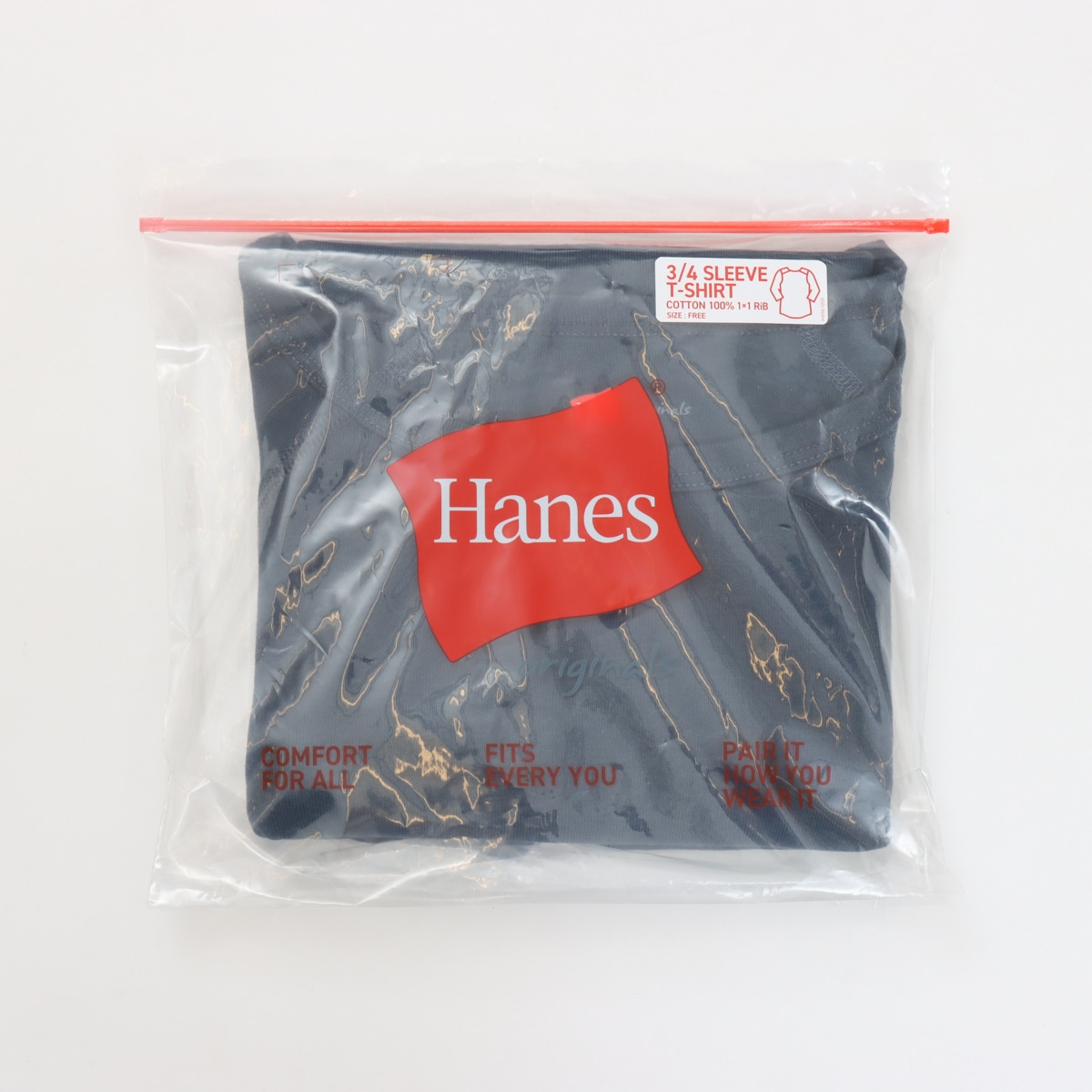 Hanes originals3/4X[uTVc 25FW wCY(HW1-B102)