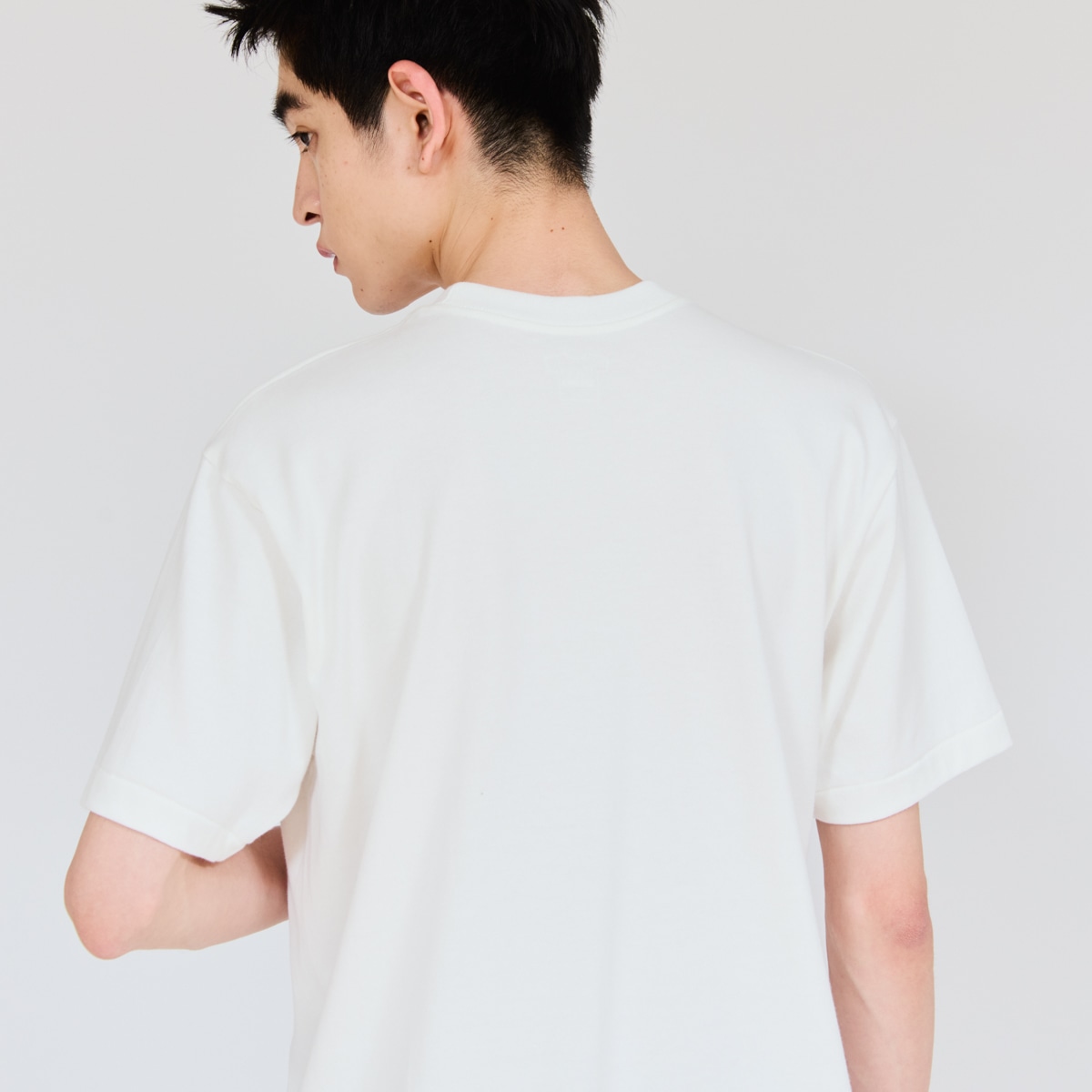 Hanes T-SHIRTS SHIRO �N���[�l�b�NT�V���c