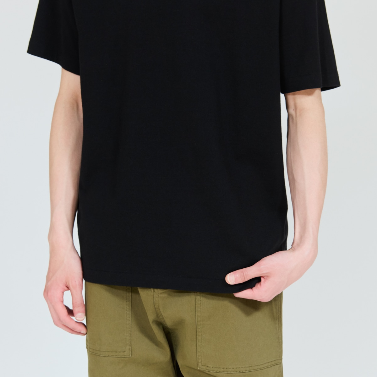 Hanes T-SHIRTS KURO �N���[�l�b�NT�V���c