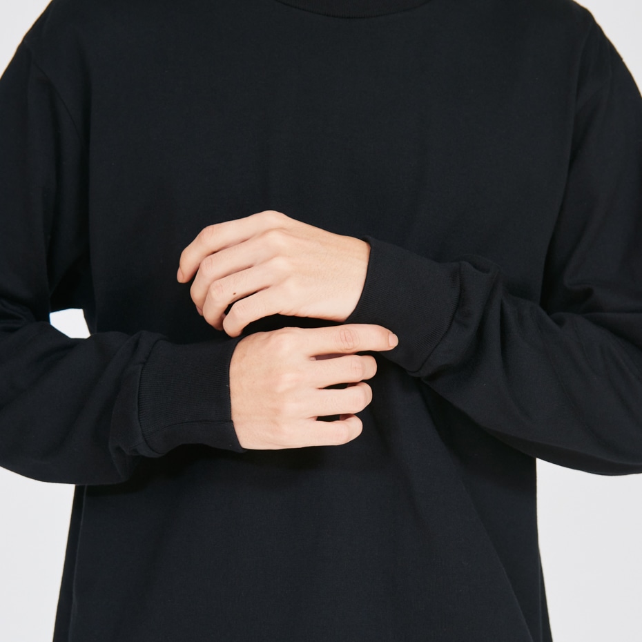 Hanes T-SHIRTS KURO �N���[�l�b�N�����O�X���[�uT�V���c 25FW �w�C���Y(HM4-C201)