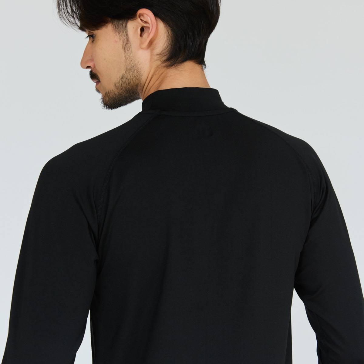 Hanes MOVES 裏起毛ソフトコンプレッション モックネックロング