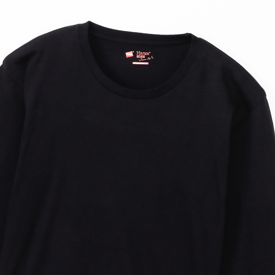 ジャパンフィット【2枚組】クルーネックロングスリーブTシャツ 5.3oz 22SS  Japan Fit ヘインズ(H5440)