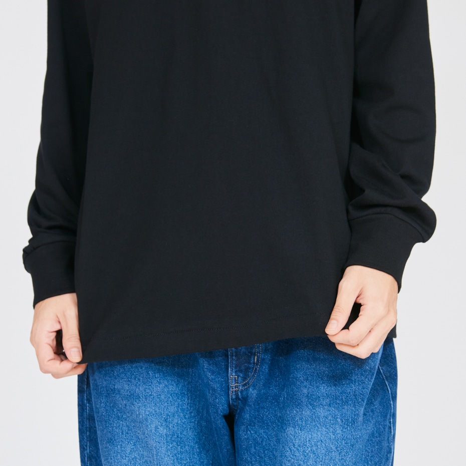 Hanes T-SHIRTS KURO �N���[�l�b�N�����O�X���[�uT�V���c 25FW �w�C���Y(HM4-C201)