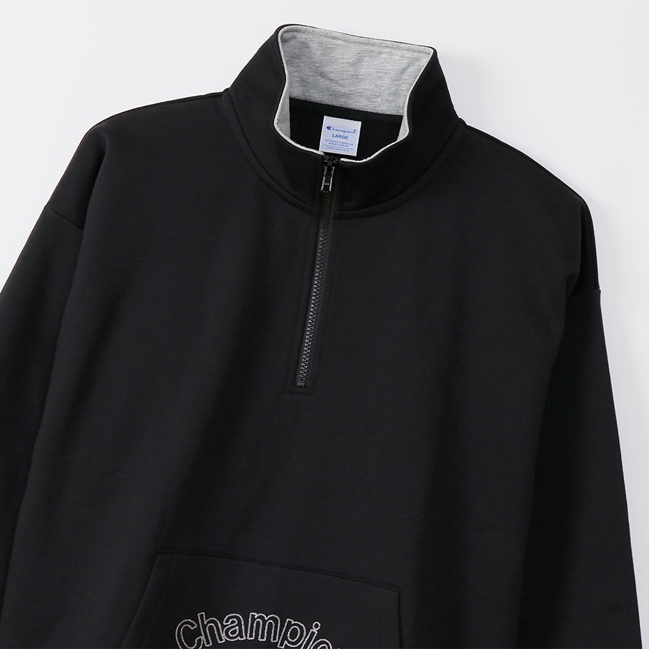 ハーフジップスウェットシャツ ブラック | チャンピオンの公式通販サイト