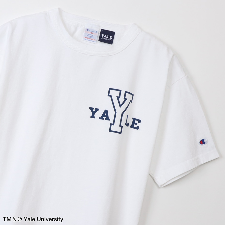 チャンピオン T1011 カレッジプリント YALE 染み込み Tシャツ XL