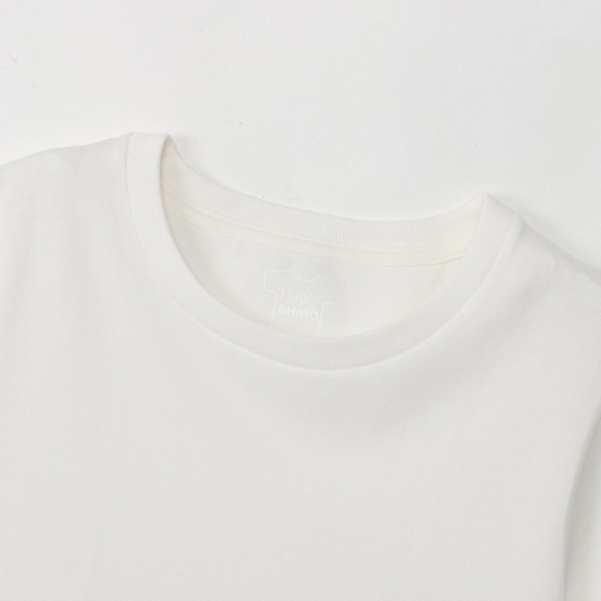 Hanes T-SHIRTS SHIRO for HER �N���[�l�b�NT�V���c