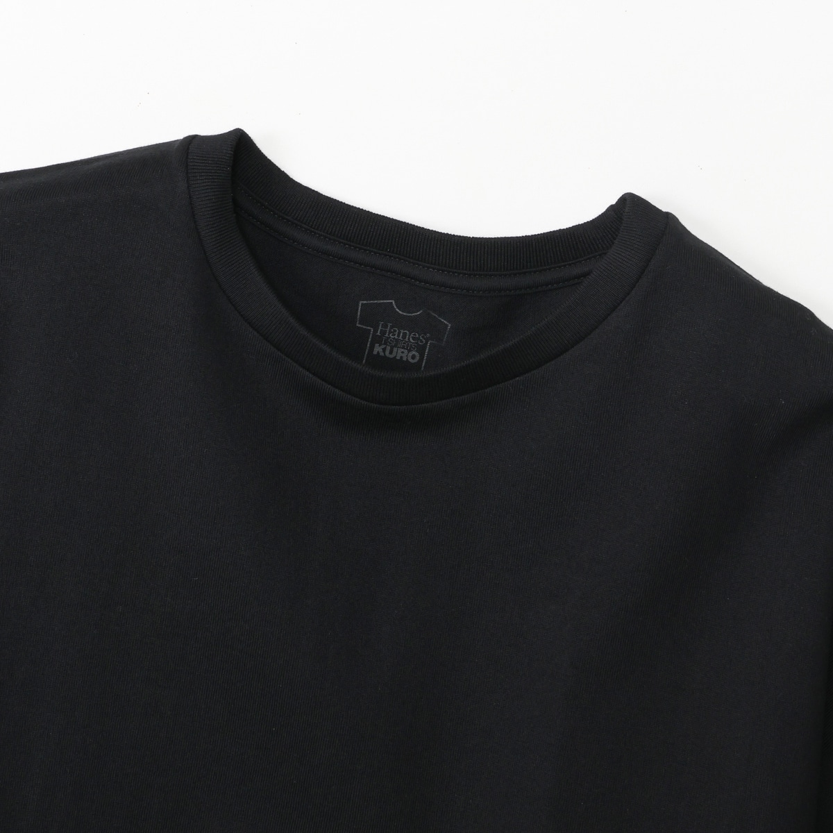 Hanes T-SHIRTS KURO for HER �N���[�l�b�N�����O�X���[�uT�V���c