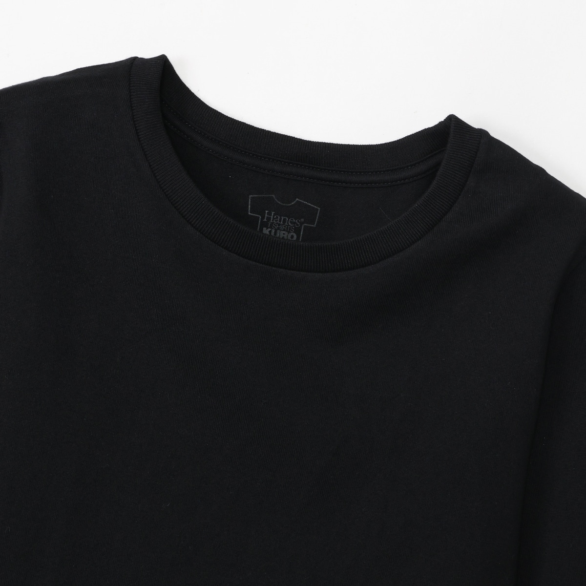 Hanes T-SHIRTS KURO for HER �N���b�v�h���C�hT�V���c