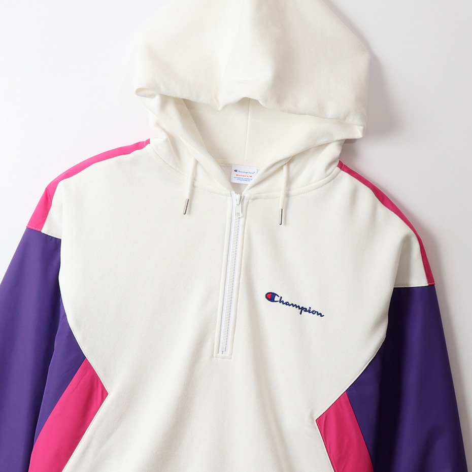 ウィメンズ ハーフジップスウェットパーカー ホワイト チャンピオンの公式通販サイト