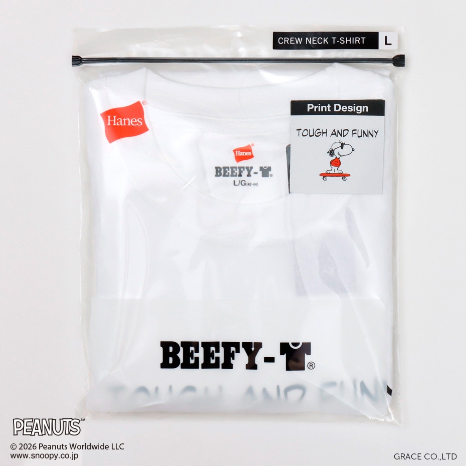 PEANUTS x BEEFY-T �N���[�l�b�NT�V���c 26SS BEEFY-T �w�C���Y(HM1-D002)