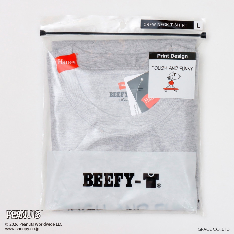 PEANUTS x BEEFY-T �N���[�l�b�NT�V���c 26SS BEEFY-T �w�C���Y(HM1-D002)