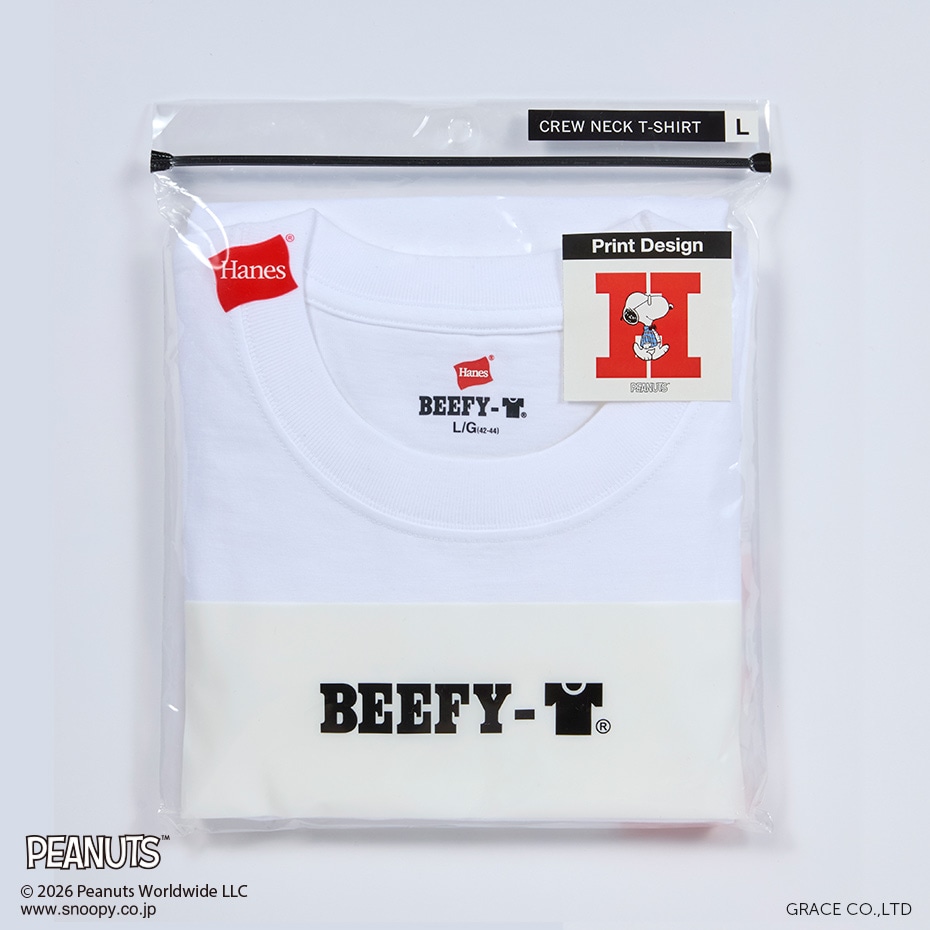 PEANUTS x BEEFY-T �N���[�l�b�NT�V���c 26SS BEEFY-T �w�C���Y(HM1-D003)