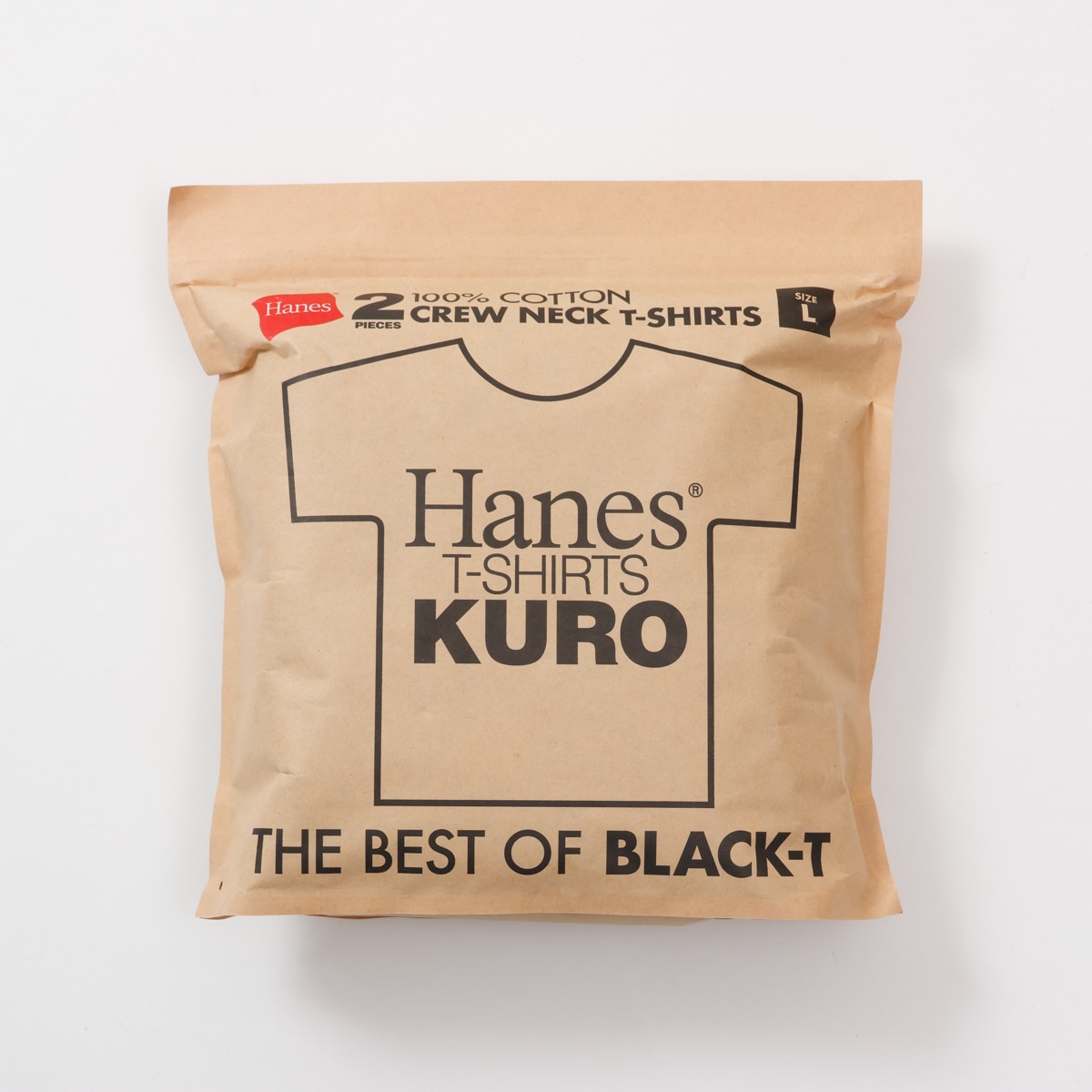 2P Hanes T-SHIRTS KURO �N���[�l�b�NT�V���c