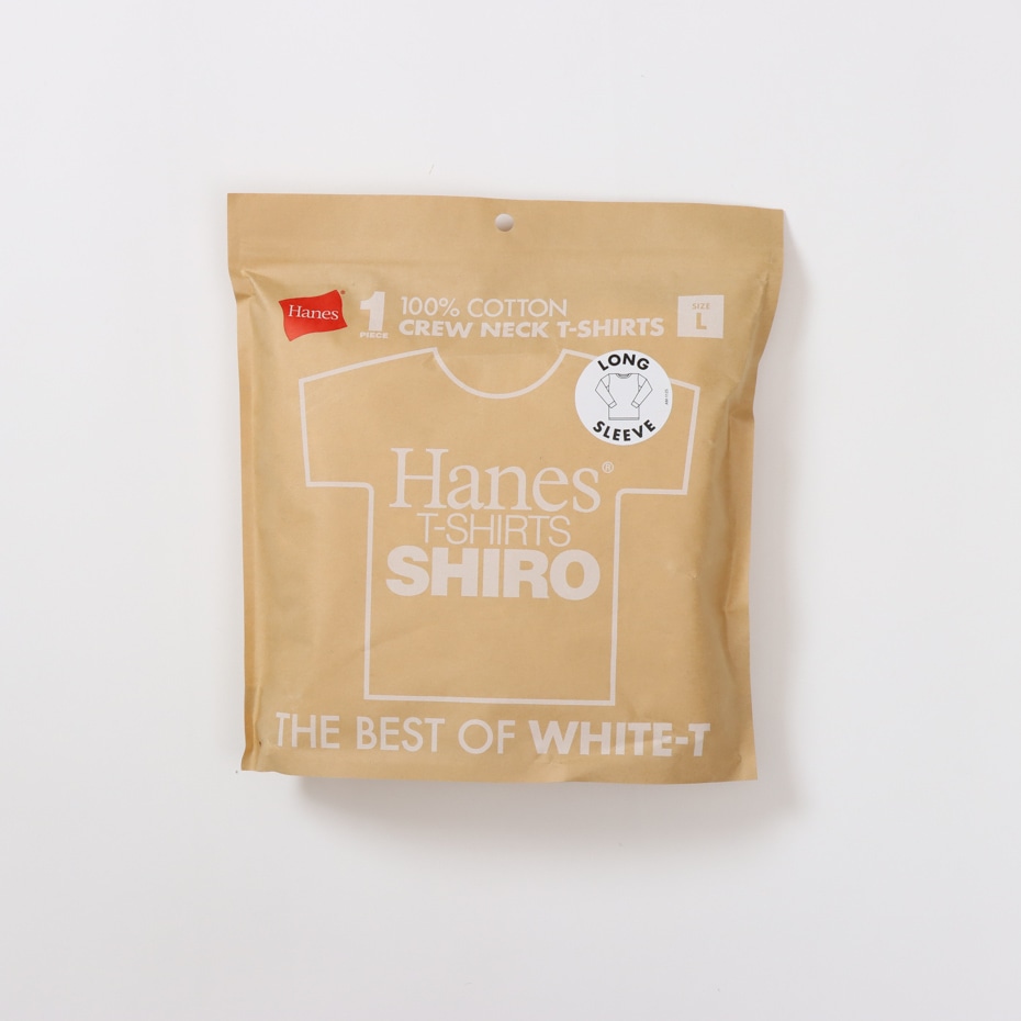 Hanes T-SHIRTS SHIRO �N���[�l�b�N�����O�X���[�uT�V���c 25FW �w�C���Y(HM4-A201)