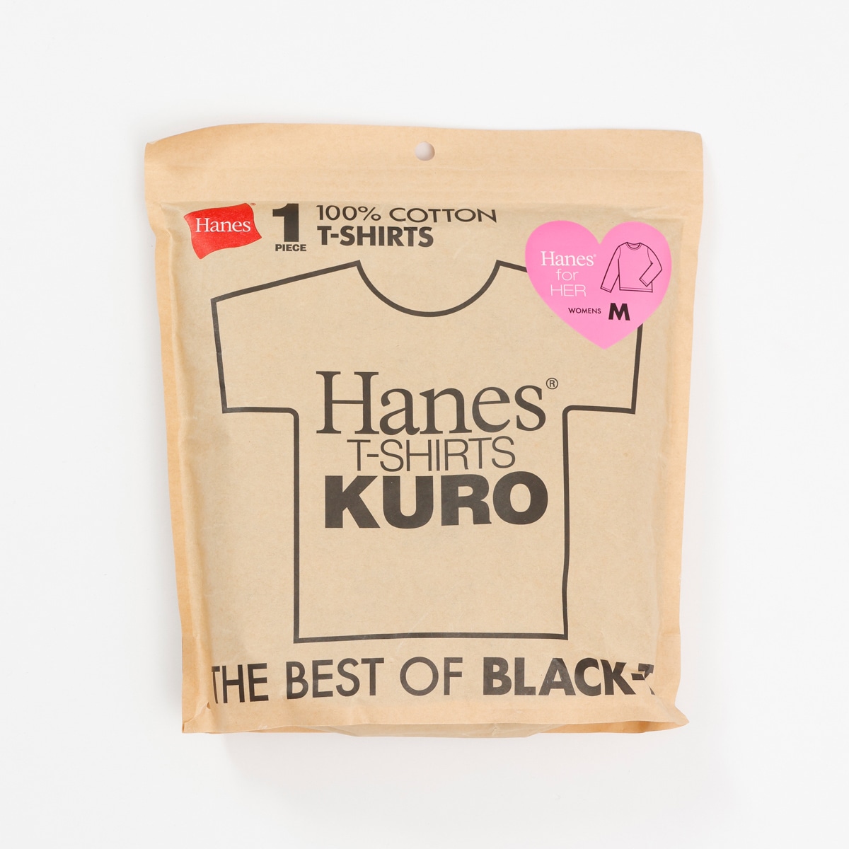 Hanes T-SHIRTS KURO for HER �N���[�l�b�N�����O�X���[�uT�V���c