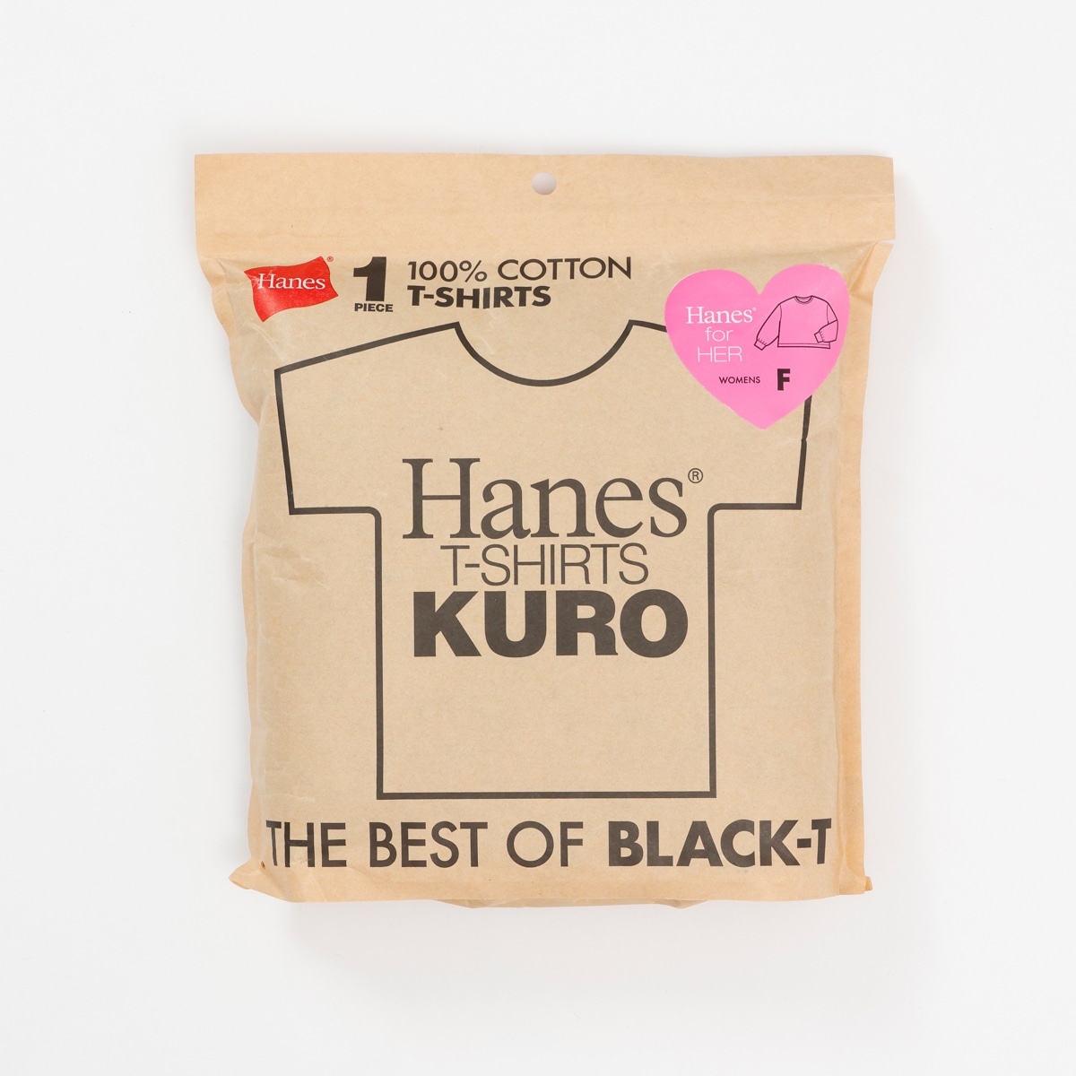 Hanes T-SHIRTS KURO for HER �N���b�v�h���C�hT�V���c
