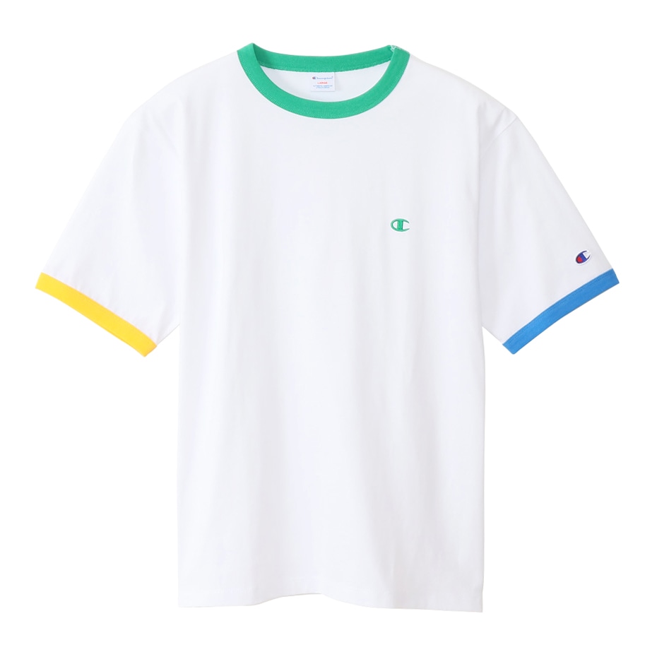 ショートスリーブtシャツ ホワイトｘグリーン チャンピオンの公式通販サイト