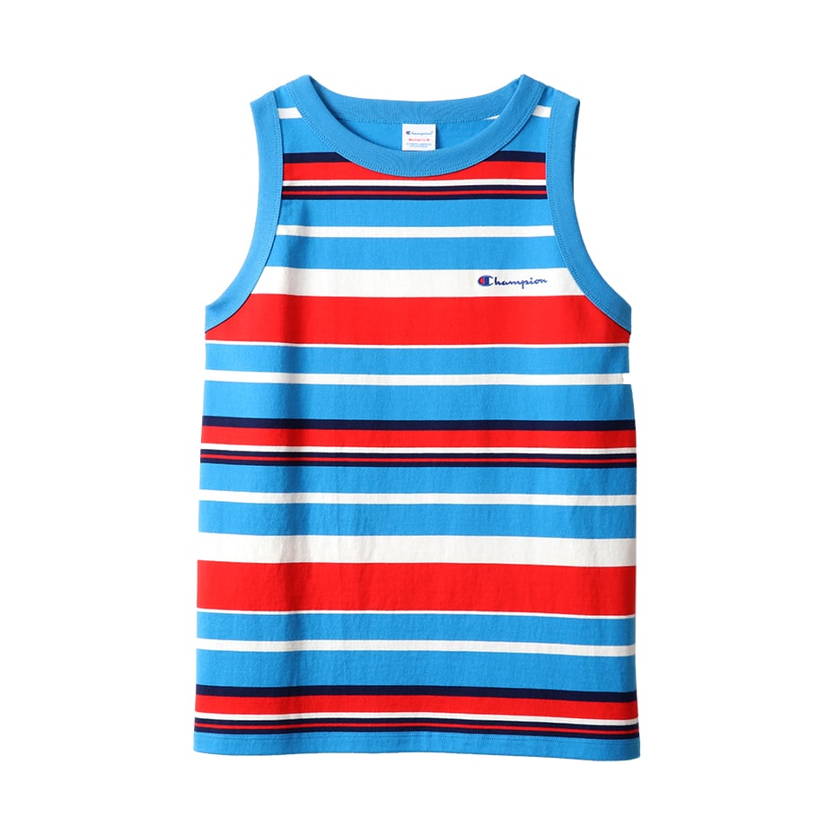 ウィメンズ ボーダータンクトップ ライトブルー チャンピオンの公式通販サイト