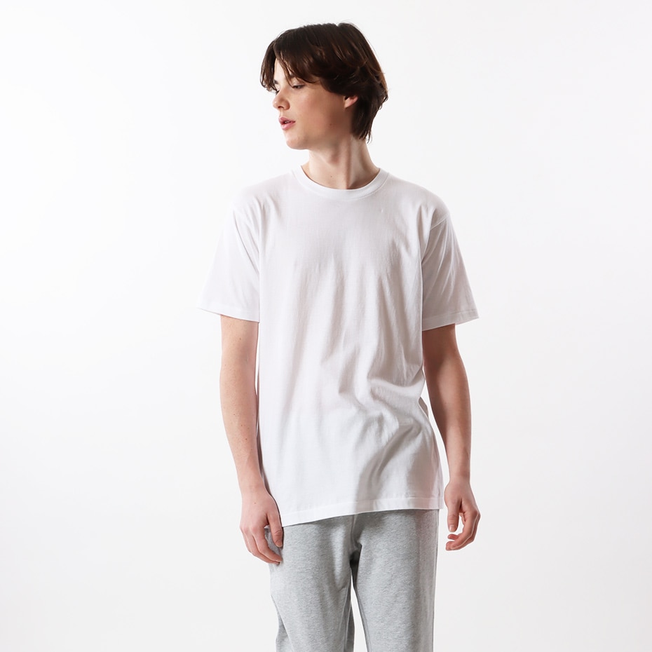 3枚組】アカラベルクルーネックTシャツ ホワイト | ヘインズの公式通販サイト